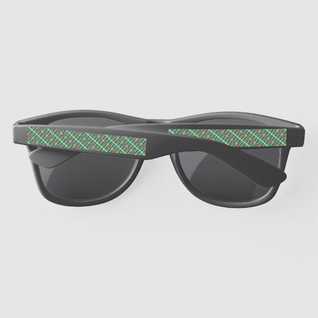DOMINICA FLAG Dominican Patriotic Sunglasses (Back)