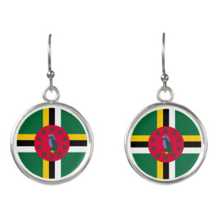 Dominica Flag Earrings