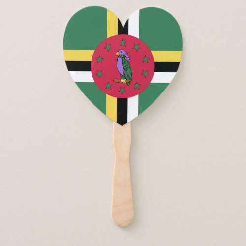 Dominica Flag Emblem Hand Fan