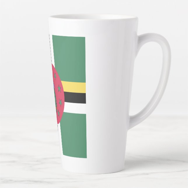 Dominica Flag Emblem Latte Mug (Right)