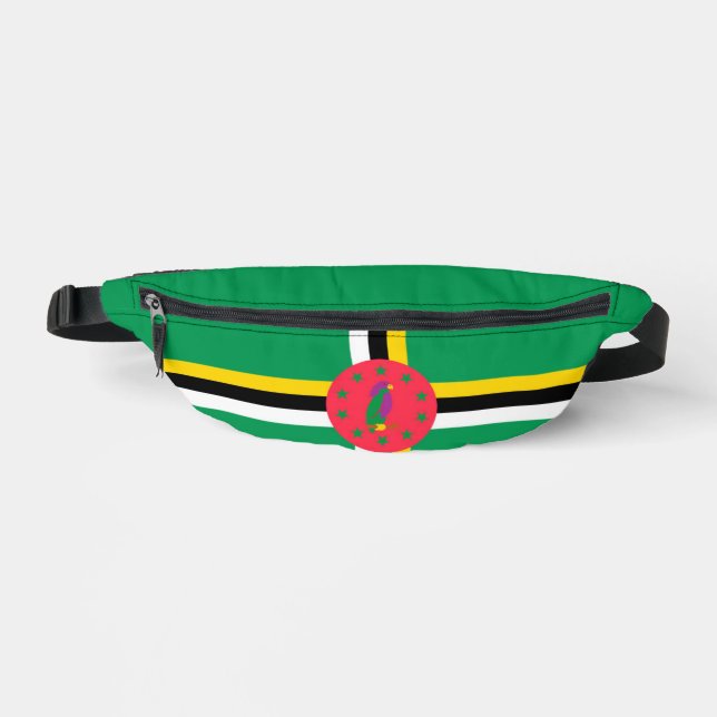 Dominica flag fanny pack (Front)