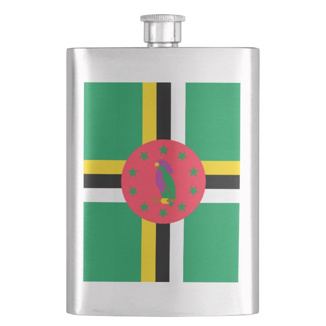 Dominica flag flask (Front)