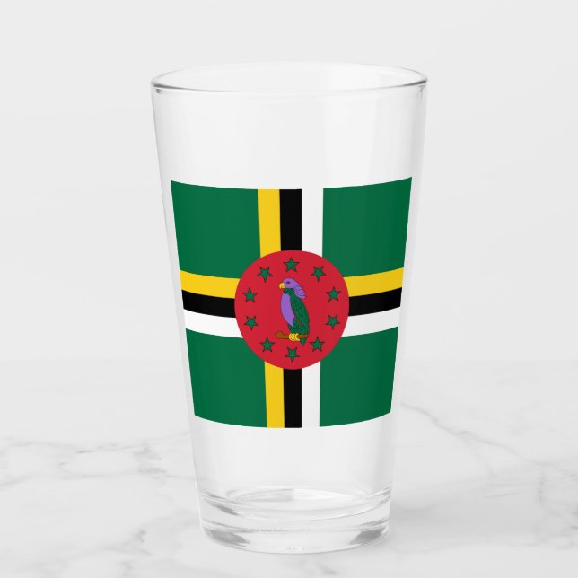 Dominica flag glass (Front)