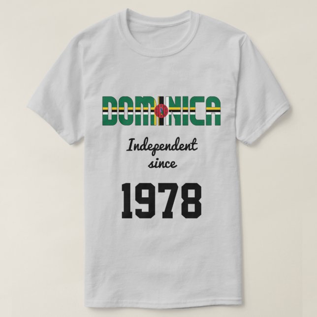 Dominica Flag Independence Celebration T-Shirt (Design Front)