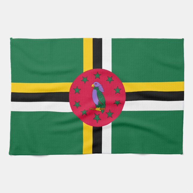 Dominica Flag Kitchen Towel (Horizontal)