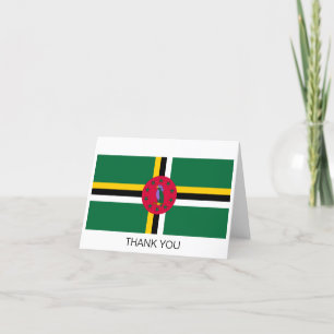 Dominica Flag Letterpress Thank You Card