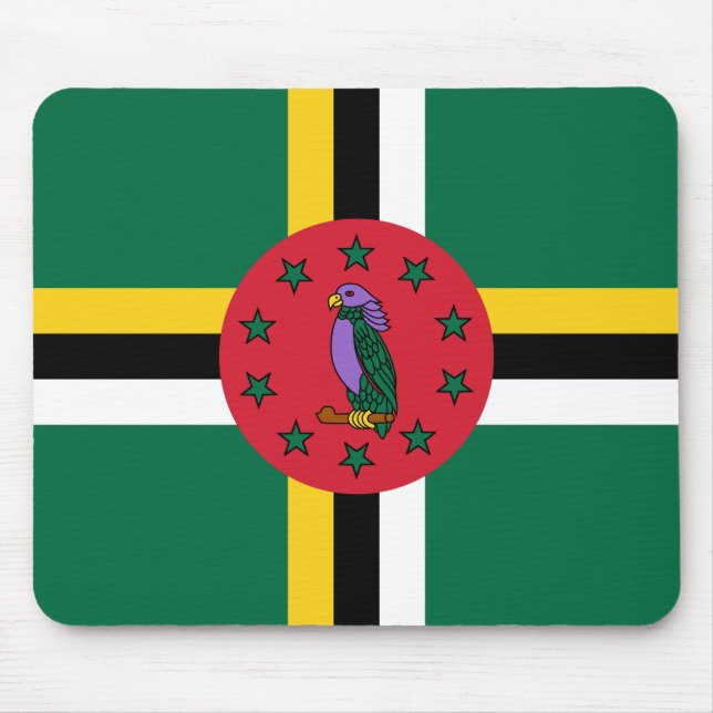 Dominica Flag Mouse Pad (Front)