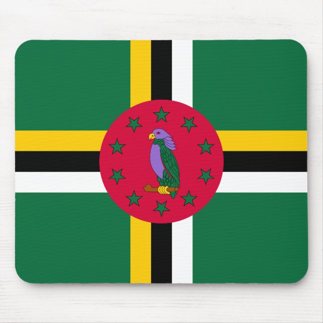 Dominica Flag Mouse Pad (Front)