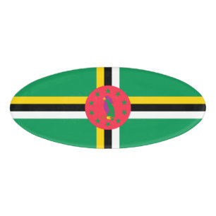 Dominica flag name tag