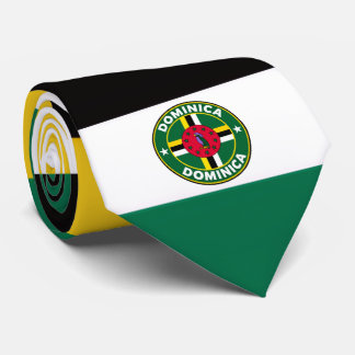 Dominica Flag Neck Tie, Stylish Dominican Fla Tie. Tie