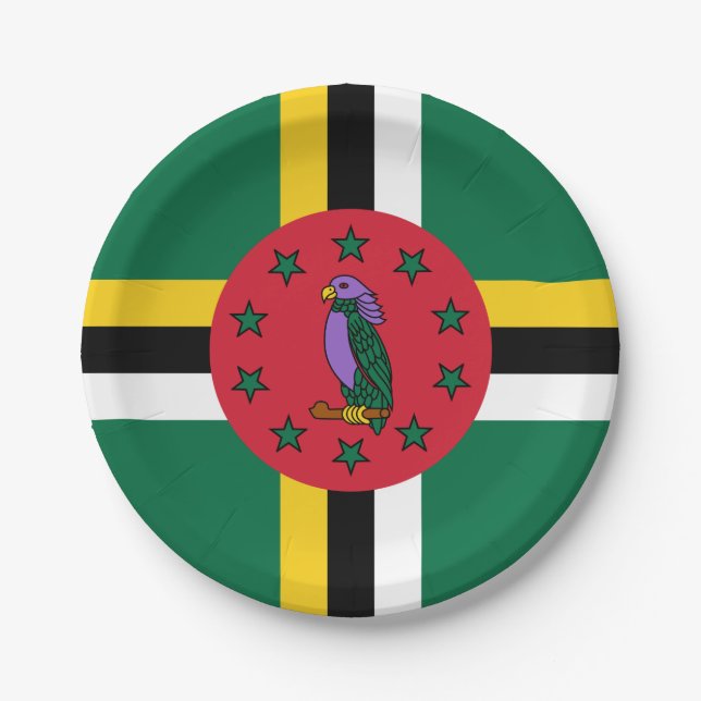 Dominica Flag Paper Plates (Front)