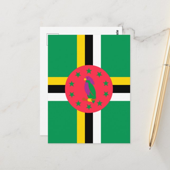 Dominica flag postcard (Front/Back In Situ)