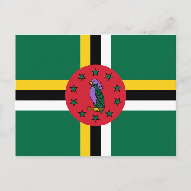 Dominica Flag Postcard (Front)