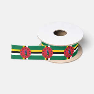 Dominica Flag ribbon, Dominica fashion /sports Satin Ribbon