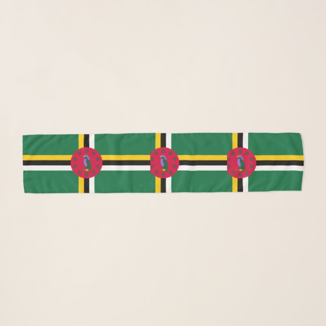 Dominica Flag Scarf (Front (Horizontal))