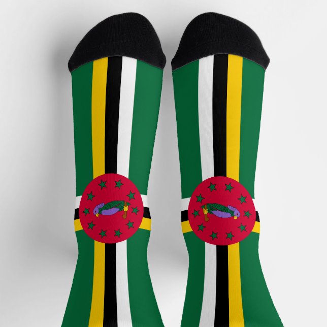 Dominica Flag Socks (Top)