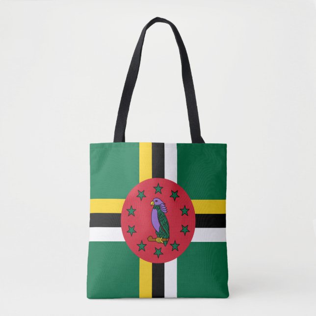 Dominica Flag Tote Bag (Front)