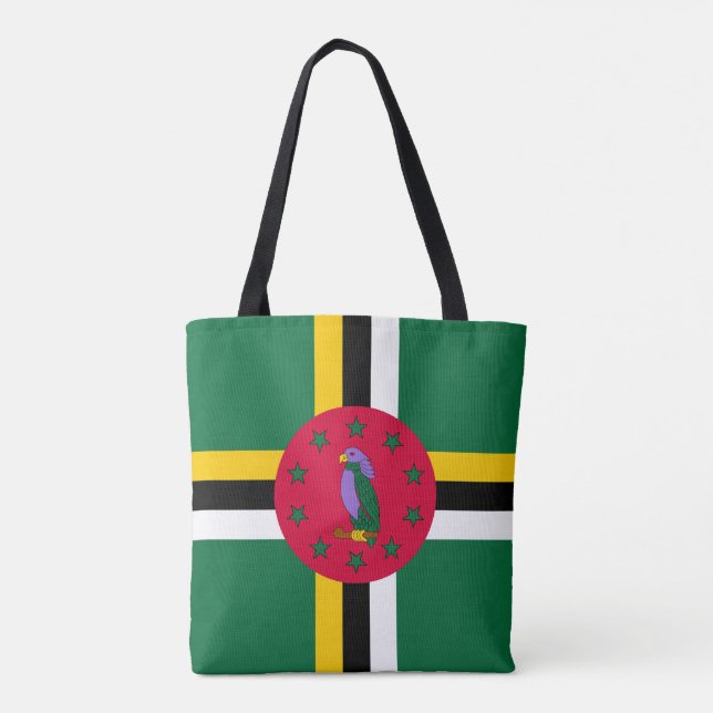 Dominica Flag Tote Bag (Back)