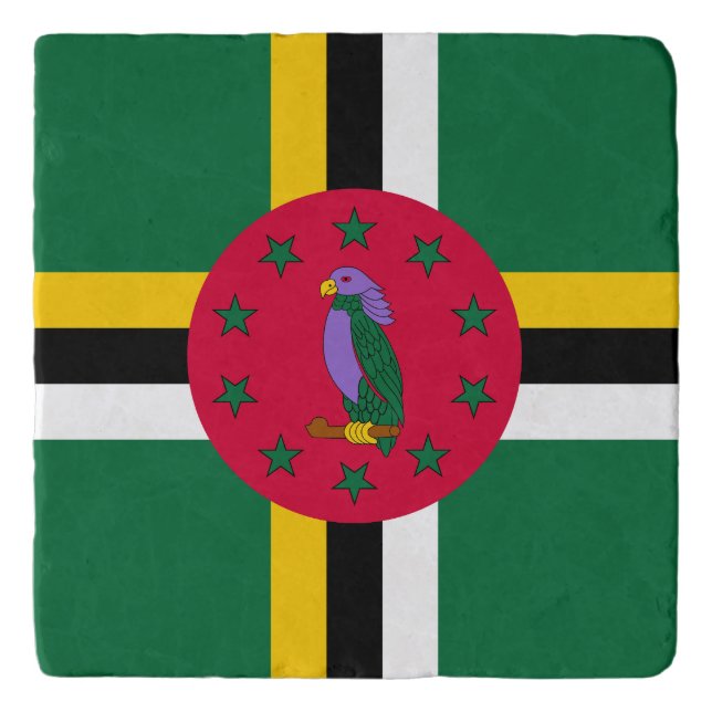 Dominica Flag Trivet (Front)