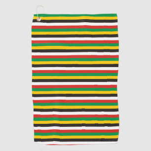 Dominica guyana flag stripes country line pattern golf towel