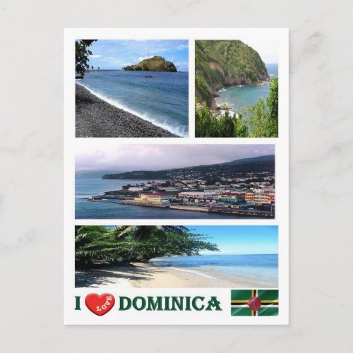 Dominica _ I Love _ Postcard