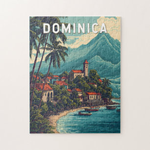 Dominica Illustration Travel Art Vintage Jigsaw Puzzle