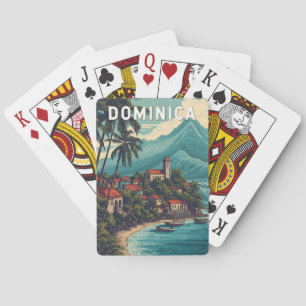 Dominica Illustration Travel Art Vintage Poker Cards