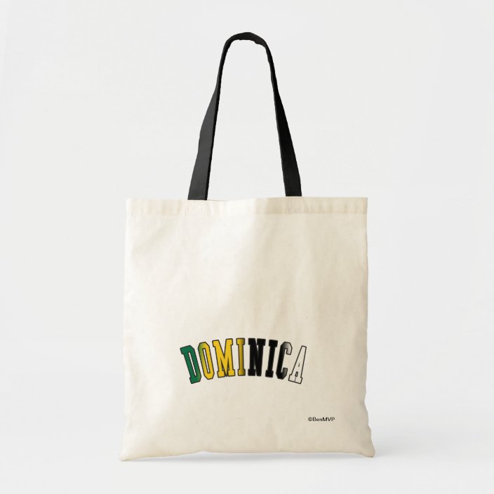 Dominica in National Flag Colors Canvas Bag