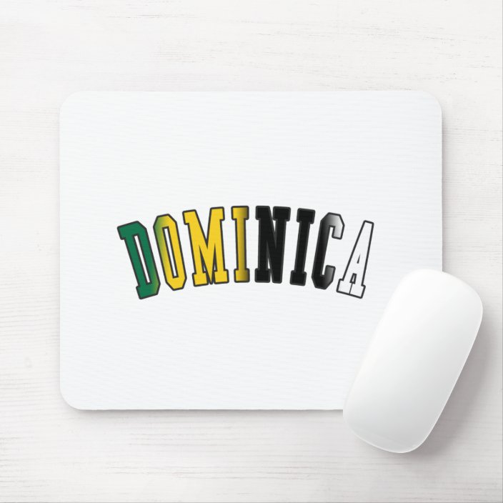 Dominica in National Flag Colors Mousepad