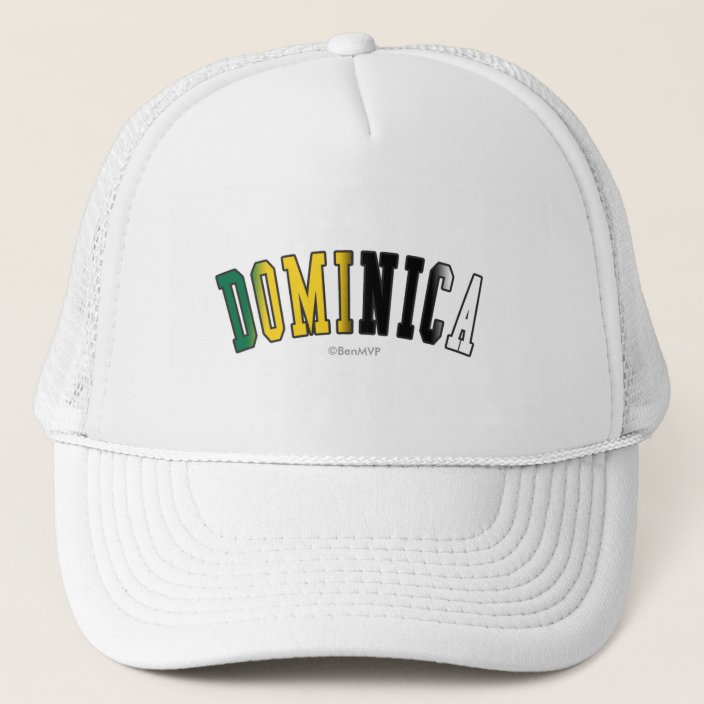 Dominica in National Flag Colors Trucker Hat
