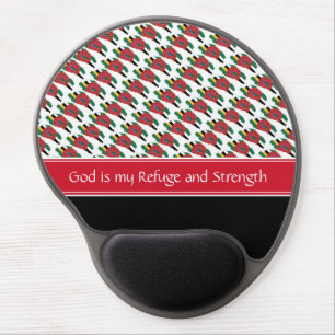 DOMINICA MAP God Refuge Strength Christian Gel Mouse Pad