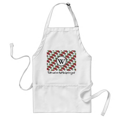 DOMINICA  MAP Monogram Taste and See Psalm 348 Adult Apron