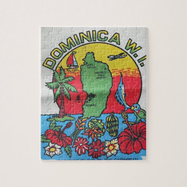 dominica map puzzle. jigsaw puzzle (Vertical)