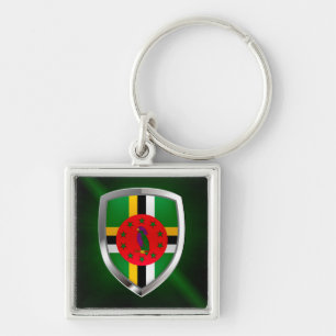 Dominica Mettalic Emblem Keychain
