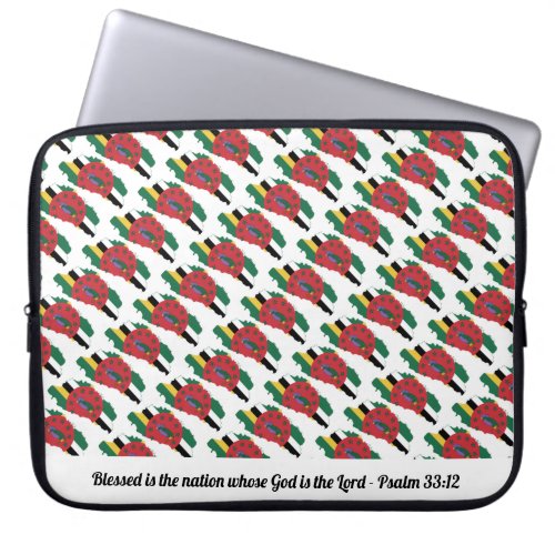 DOMINICA Psalm 3312 Blessed Nation Laptop Laptop Sleeve
