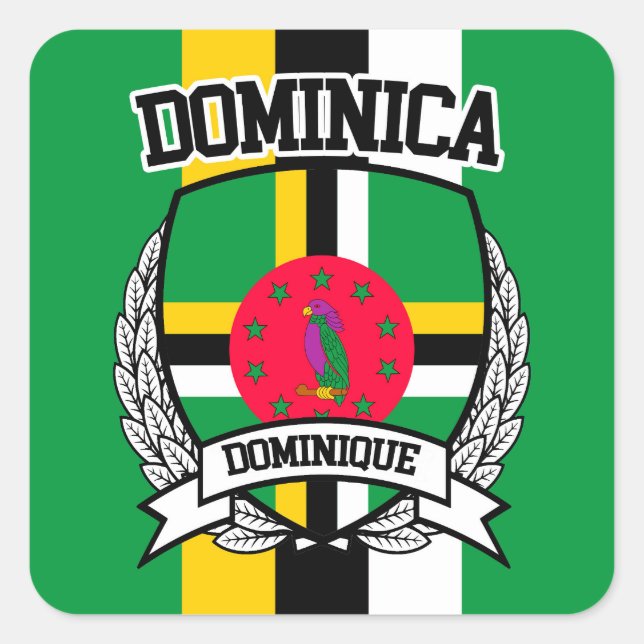 Dominica Square Sticker (Front)