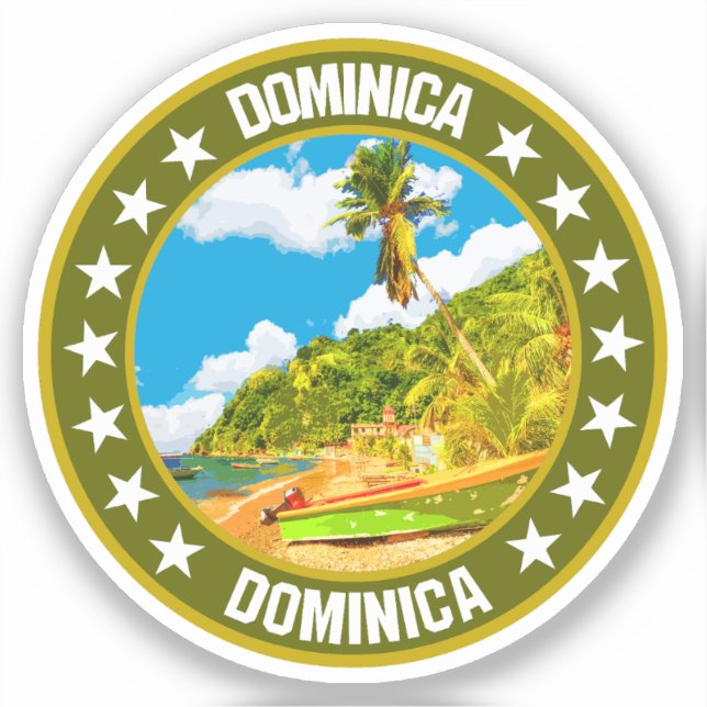 Dominica                                           sticker (Front)