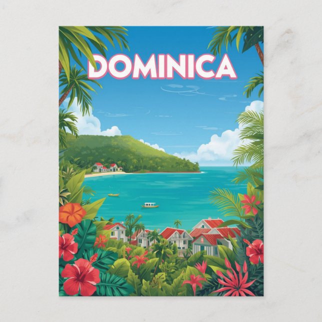Dominica Tropical Island Travel Postcard (Front)