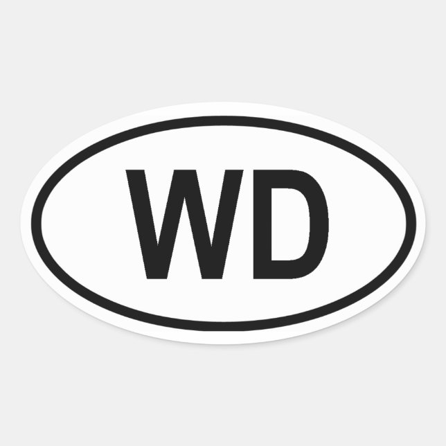 Dominica "WD" Oval Sticker (Front)