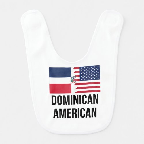 Dominican American Flag Baby Bib