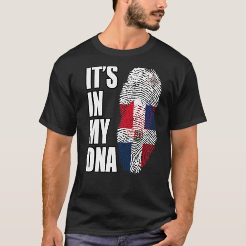 Dominican And Maltese Mix DNA Heritage Flag T_Shirt