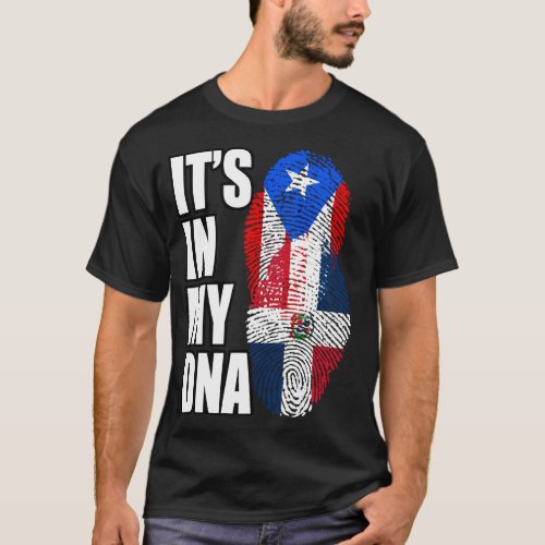 Dominican And Puerto Rican Mix DNA Heritage T_Shirt