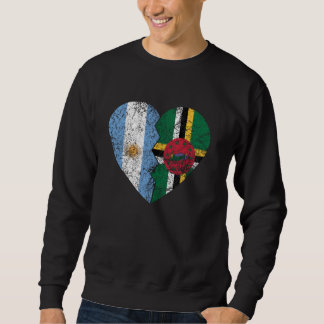Dominican Argentinian Flags Heart Argentina Domini Sweatshirt