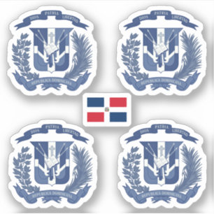 Dominican coat of arms - blue version sticker
