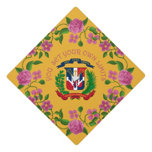 Dominican coat of arms graduation cap topper