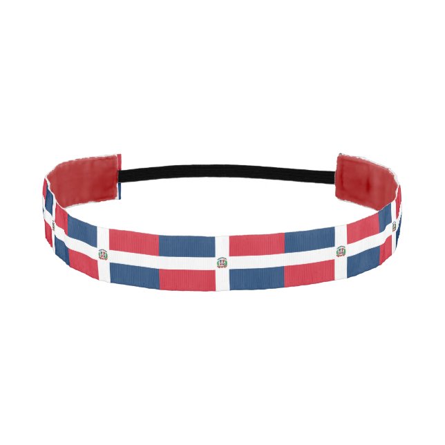 Dominican flag athletic headband (Front)