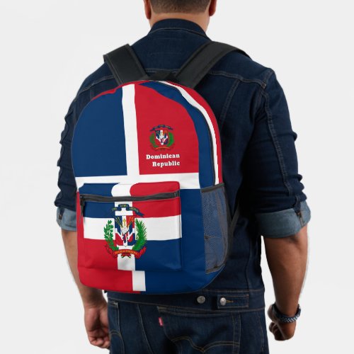 Dominican Flag Backpack Dominican Republic Bag Printed Backpack