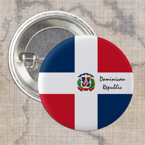 Dominican Flag button patriots Dominican Republic Button