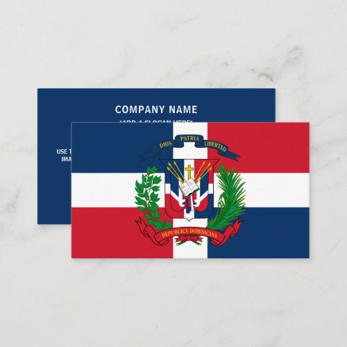 Dominican Flag  Coat of Arms Dominican Republic Business Card