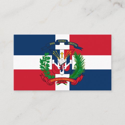 Dominican Flag  Coat of Arms Dominican Republic Business Card